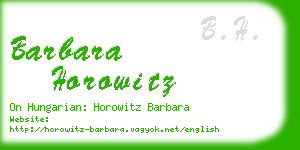 barbara horowitz business card